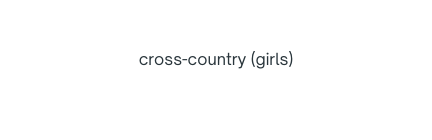 cross country girls