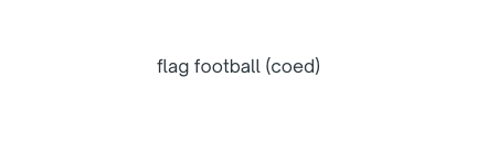 flag football coed