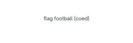 flag football coed